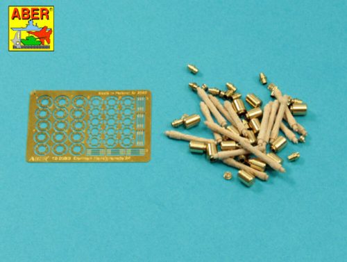 Aber Models - German Stielhandgranate 24 –set of 15 pcs. Metal and wood  parts