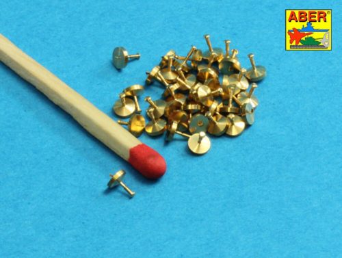 Aber Models - Turned rivets 0,9 x1,3 x 0,5mm 40 pcs.