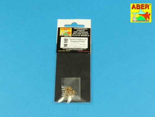 Aber Models - Turned Hexagonal bolts (1,34x2,60mm) x 30 pcs.