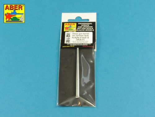 Aber Models - 7,5cm  gun barrel for German Tank Pz.Kpfw. VI Ausf. B (VK36.01)