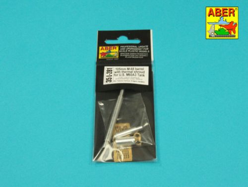 Aber Models - 105 mm M-68 barrel with thermal shroud for  M60A3 Tank