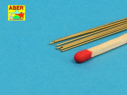 Aber Models - Brass round rods 0,5mm lenght 250mm x 8 pcs.