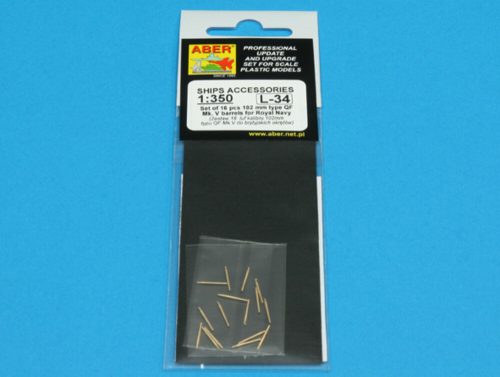 Aber Models - Set of 16 pcs 102mm QF Mk.V barrels for Roval