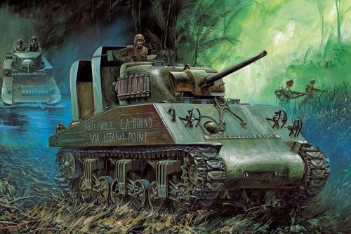 Academy - 1/35 USMC M4A2 Sherman 75mm 'Pacific Theater' Detail