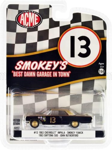 Acmemodels - CHEVROLET IMPALA N 13 DAYTONA 500 1963 JOHN RUTHERFORD GOLD BLACK