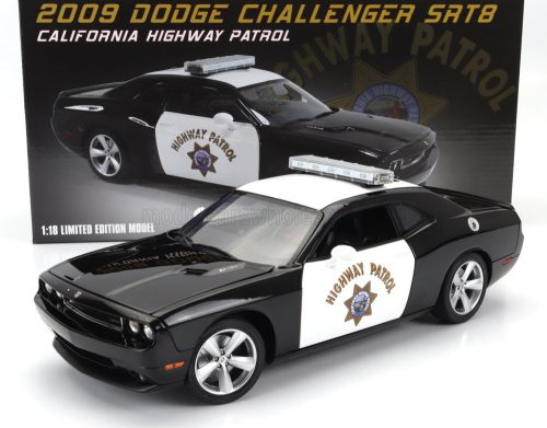 Acmemodels - DODGE CHALLENGER SRT8 COUPE POLICE HIGHWAY PATROL 2009 BLACK WHITE