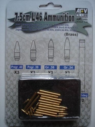 AFV-Club - 7,5 cm KwK L/46 AMMO (BRASS)