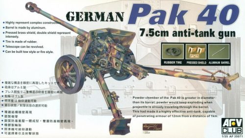 Afv-Club - Pak 40 75mm Anti Tank Gun