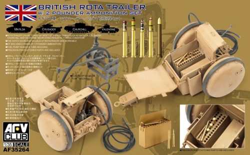 Afv-Club - WW2 British Rota trailer W/2 Pounder Amm