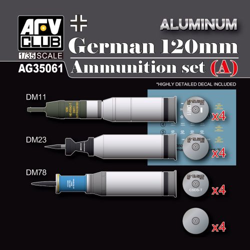 AFV-Club - German 120mm Ammunition Set (A)-Aluminium