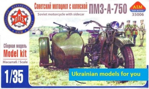 Aim -Fan Modell - PMZ-A-750 Soviet motorcycle with sidecar