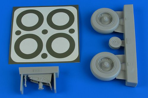 Aires - A-1J Skyraider wheels & paint masks f.Trumpeter