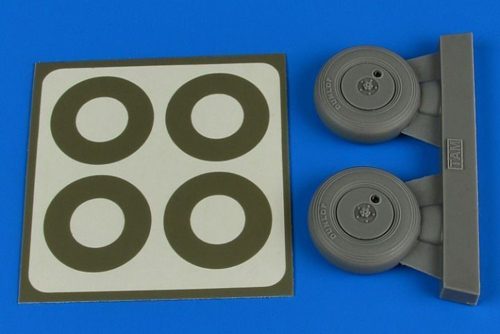 Aires - Spitfire Mk.IX wheels (covered) & paint masks for Tamiya