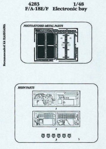 Aires - F/A-18E/F Super Hornet electronic bay for Hasegawa