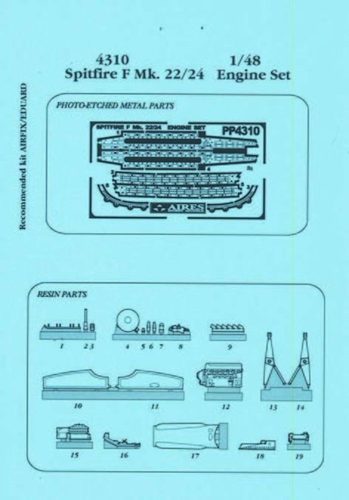 Aires - Spitfire F Mk. 22/24 Motor Set for Airfix