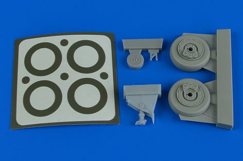 Aires - A-1J Skyraider wheels & paint masks for Tamiya