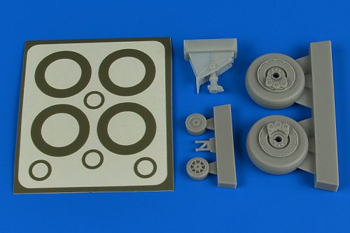 Aires - A-1H Skyraider wheels & paint masks for Tamiya