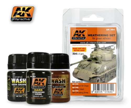 AK Interactive - Green Vehicles Weathering Set