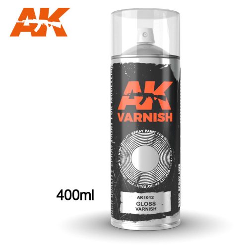 AK Interactive - Gloss Varnish - Spray 400Ml (Includes 2 Nozzles)