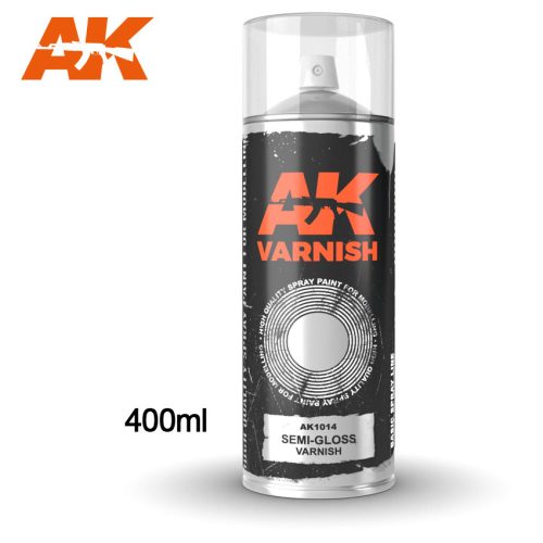 AK Interactive - Semi-Gloss Varnish - Spray 400Ml (Includes 2 Nozzles)