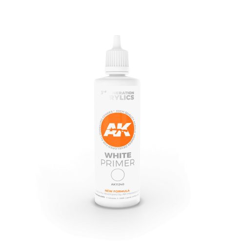 AK Interactive - White Primer 100 ml  3rd Generation