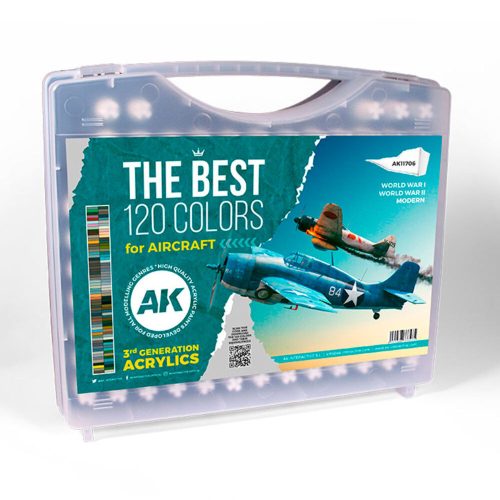 AK Interactive - 3G PLASTIC BRIEFCASE 120 AIRCRAFT COLORS