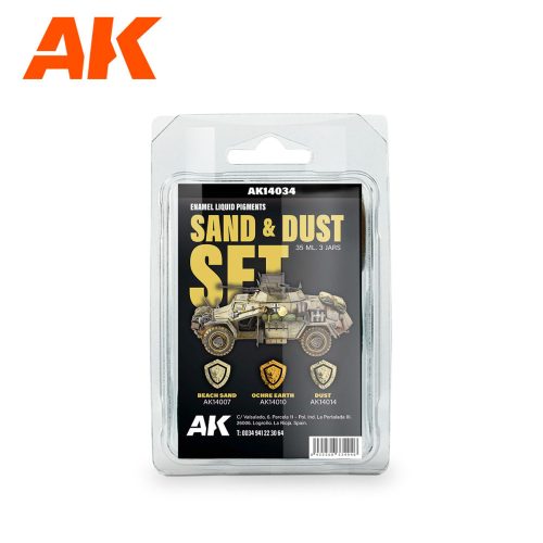 AK-Interactive - Sand & Dust Set - Liquid Pigment