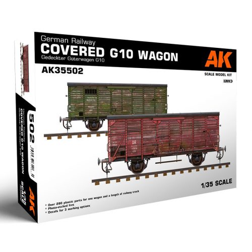 AK-Interactive - German Railway Covered G10 Wagon Gedeckter Güterwagen G10 1/35