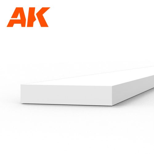 AK Interactive - Strips 1.00 x 5.00 x 350mm - STYRENE STRIP