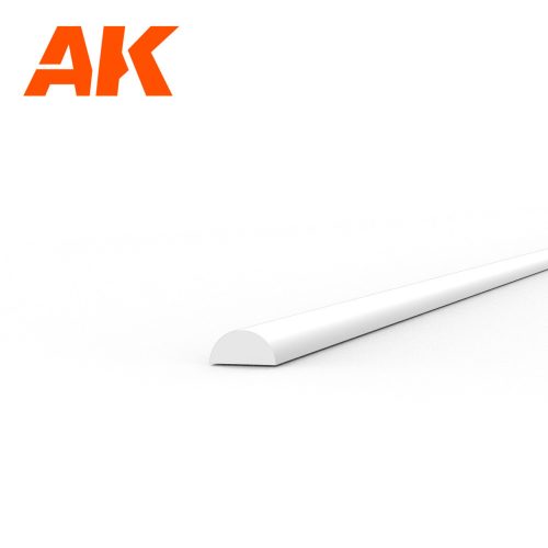 AK Interactive - Half cane 1.00 x 350mm - STYRENE STRIP