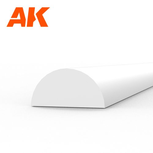 AK Interactive - Half cane 4.00 x 350mm - STYRENE STRIP