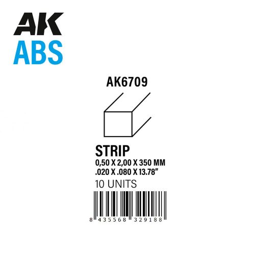 AK Interactive - Strips 0.50 x 2.00 x 350mm - ABS STRIP