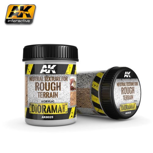 AK Interactive - Neutral Texture For Rough Terrains - 250Ml - Base Product (Acrylic)