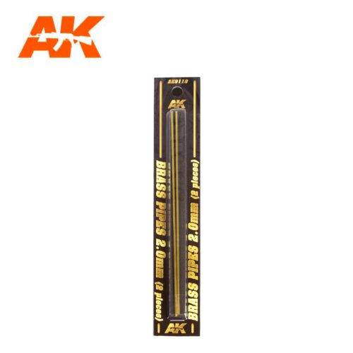 AK Interactive - Brass Pipes 2,0Mm, 2 Units