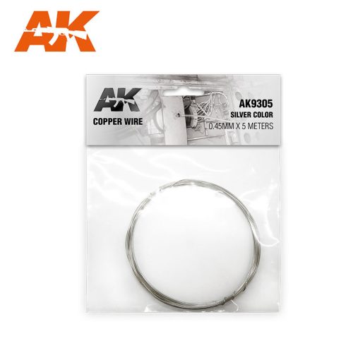 AK Interactive - Copper Wire 0.45mm X 5 Meters Silver Color