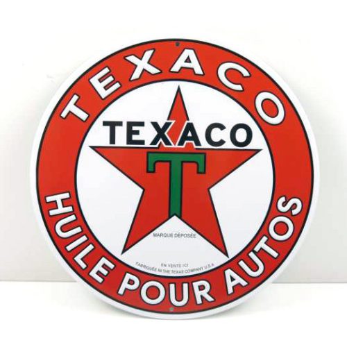 Altaya - 1:43 METAL PLATE - Texaco (d:20cm) - ALTAYA