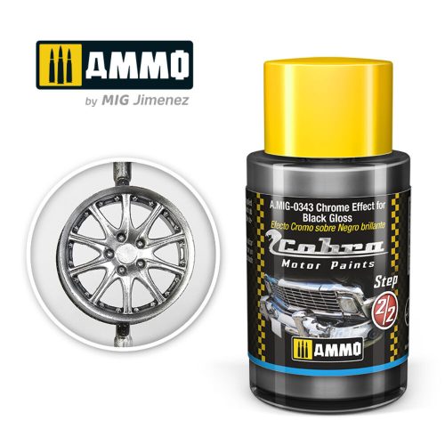 AMMO - COBRA MOTOR Chrome Effect for Black Gloss