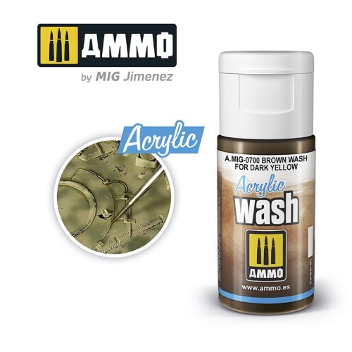 AMMO - Acrylic Wash Brown Wash For Dark Yellow