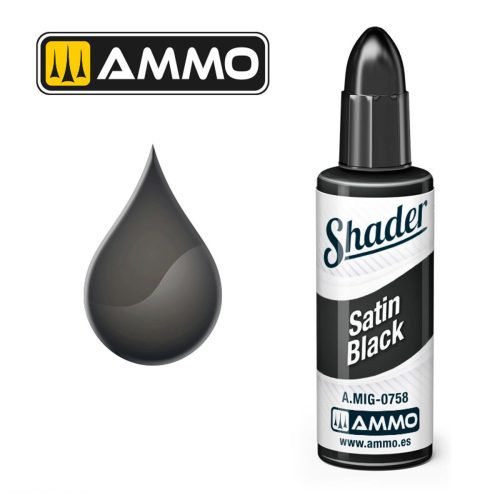 AMMO by MIG Jimenez - MATT SHADER Satin Black