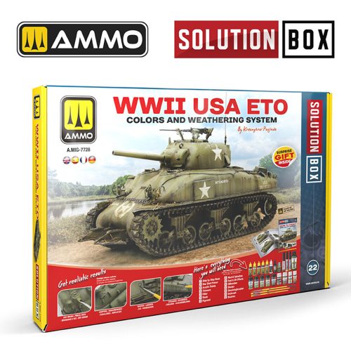 AMMO - SOLUTION BOX 20 – WWII USA ETO. Colors and Weathering System