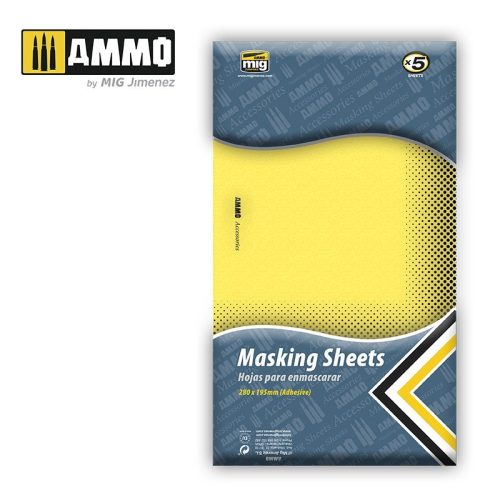 AMMO - Masking Sheets (X5 Sheets, 280Mm X 195Mm, Adhesive)