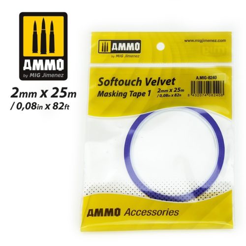 AMMO - Softouch Velvet Masking Tape #1 (2Mm X 25M)