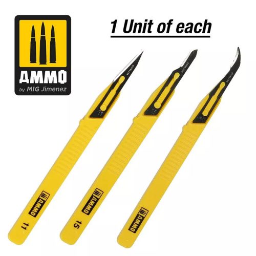 Ammo - Mini Blade Set – 3 Pcs. (1 Mini Blade Straight + 1 Mini Blade Curved + 1 