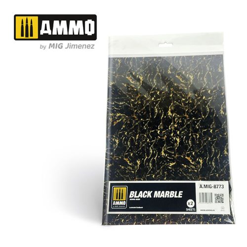 AMMO - Black Marble. Sheet of Marble - 2 pcs.