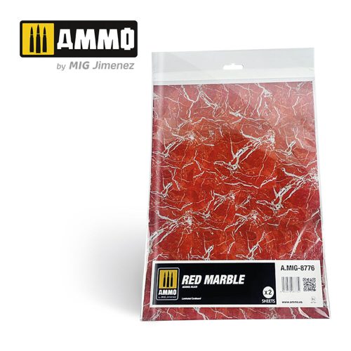 AMMO - Red Marble. Sheet of Marble - 2 pcs