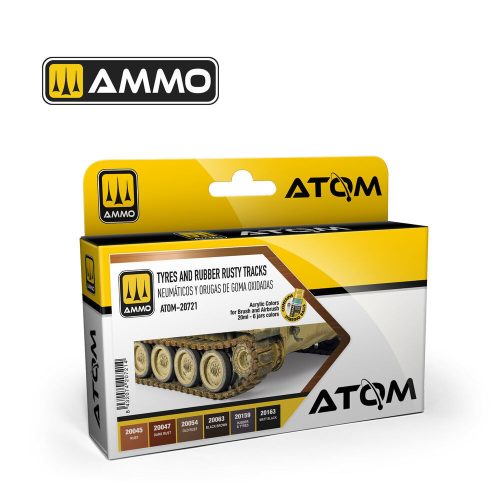 AMMO by MIG Jimenez - ATOM Tyres and Rubber Rusty Tracks Set