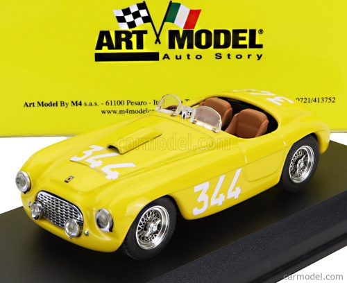 Art-Model - Ferrari 166 Mm N 344 Mille Miglia 1951 A.Palmer - Z.Ferravazzi Yellow