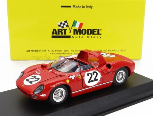 Art-Model - FERRARI 250P SPIDER 3.0L V12 TEAM SEFAC FERRARI SPA N 22 3rd 24h LE MANS 1963 MIKE PARKES - UMBERTO MAGLIOLI RED