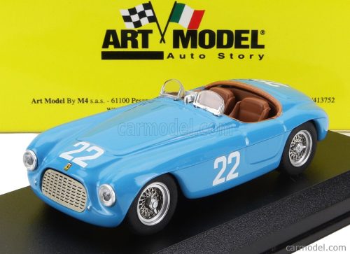 Art-Model - Ferrari 166Mm Barchetta Spider N 22 Montecarlo 1952 L.Ferraud Light Blue