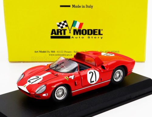 Art-Model - FERRARI 330P SPIDER s/n0822 N 21 3rd 12h SEBRING 1964 JOHN SURTEES - LORENZO BANDINI RED